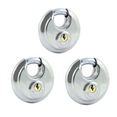 3 x Padlock Diskus Type - 70mm Pad Lock
