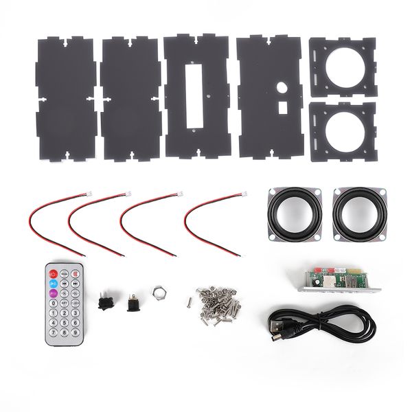 Bluetooth Speaker Kit MP3 Music Pack Stereo sound with Remote Control Gray