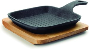 Lacor - Magma Mini Grill Pan - 14x14x2.5cm. - Black