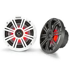Kicker - KM-Series 45KMM84L 8" 2-Way Coaxial Marine SpeakerWith LED