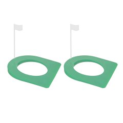 2 Pcs Golf Putting Cup and Flag Golf Putting Hole Practice Aids