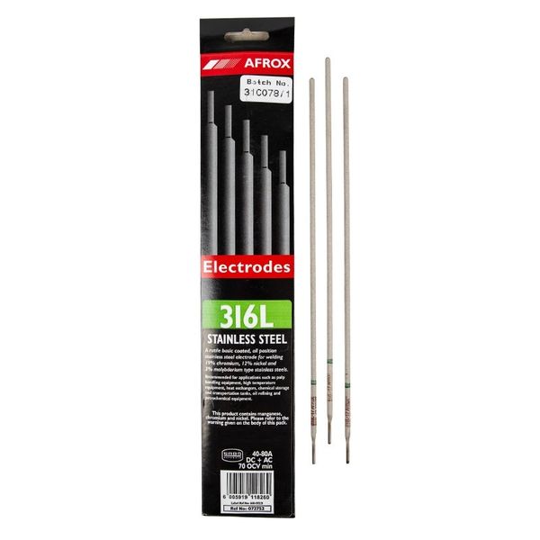 Bulk Pack x 2 Welding Rod 316L Afrox 3.25mm Sleeve