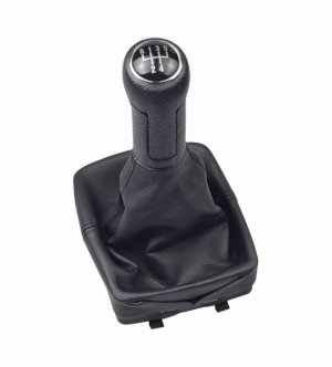 PU 5 Speed Car Gear Shifter Knob Gaitor Boot, Compatible with VW Polo 9N/9N2