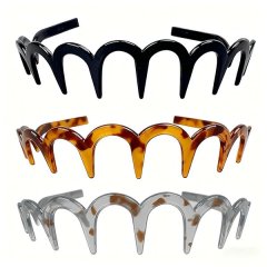 3 U Shape Fashion Hair Comb Headband, High Cranium Hairbands for Women's