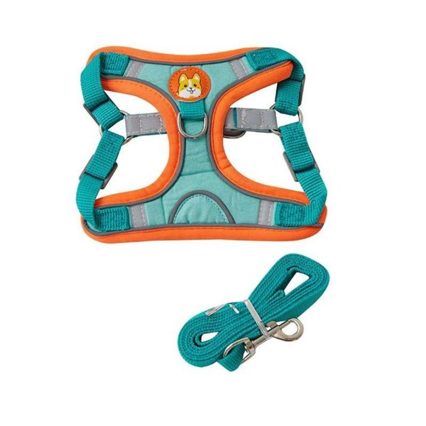 No Pull Dog Harness With Leash - Blue - Large