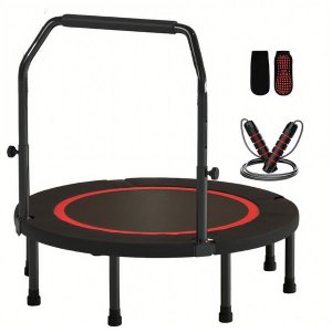 Foldable Trampoline 48" Exercise Trampoline Sports Set With Jump Rope &amp;Sock