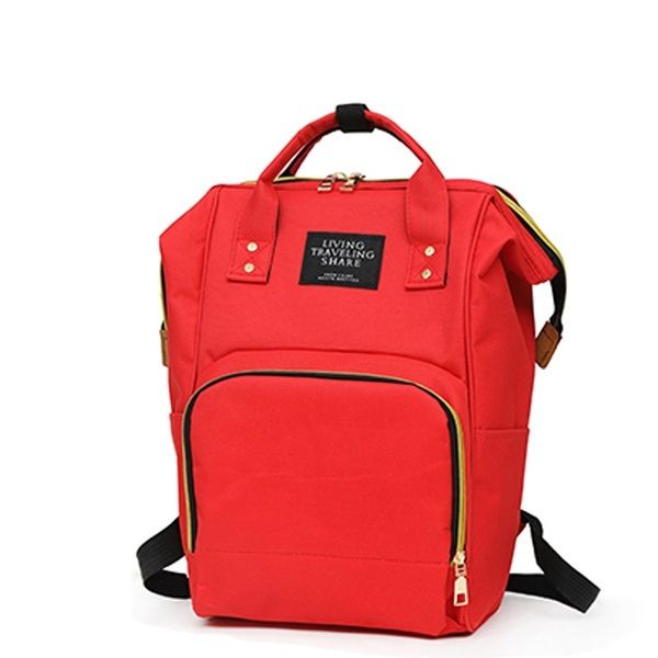 Nappy Bag - Multi functional Diaper Backpack - Red