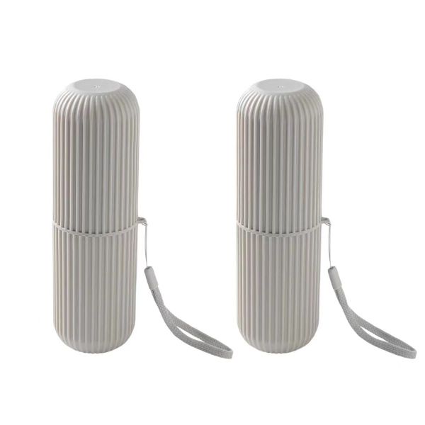 Toothbrush Holder Travel Case - Set of 2 - White BT
