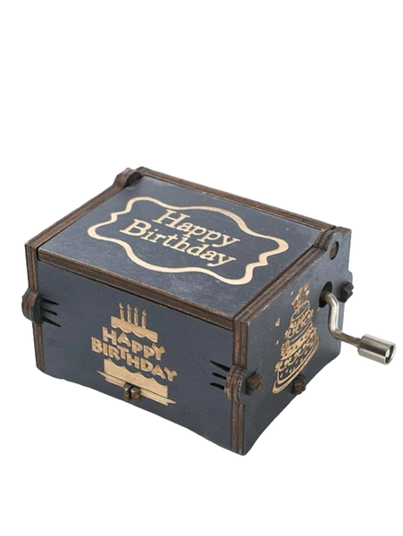 Vintage Wooden Happy Birthday Music Box Gift