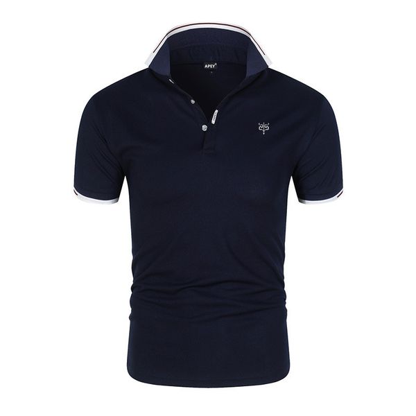 Golf Shirts For Men Polo Shirts Plain T Shirts For Men - APEY- Pacific Navy