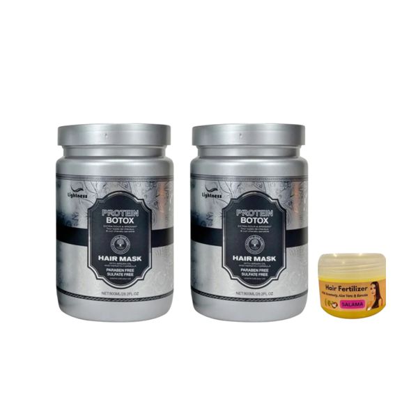 Sulphate &amp; Paraben free Protein Botox Mask 800 ml x 2 With Hair Fertilizer