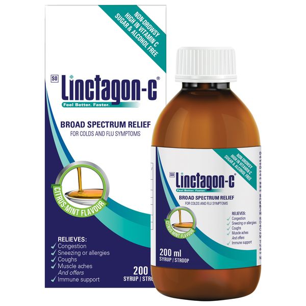 Linctagon C Adult Cold and Flu Syrup - 200ml