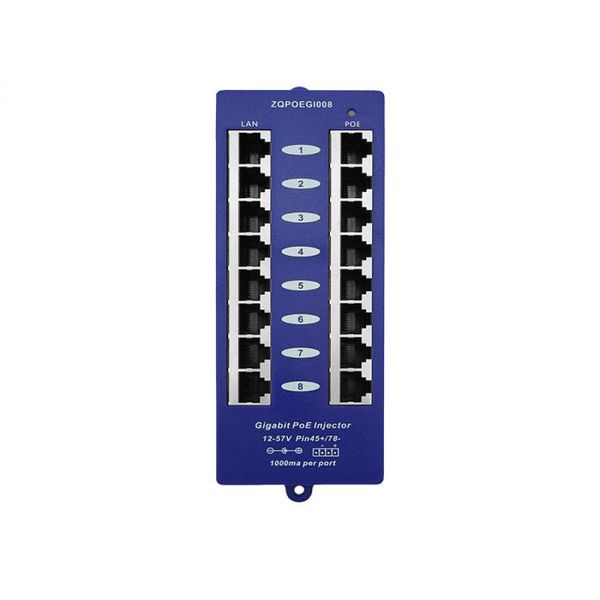 Scoop 8 Port Gigabit Passive PoE Injector