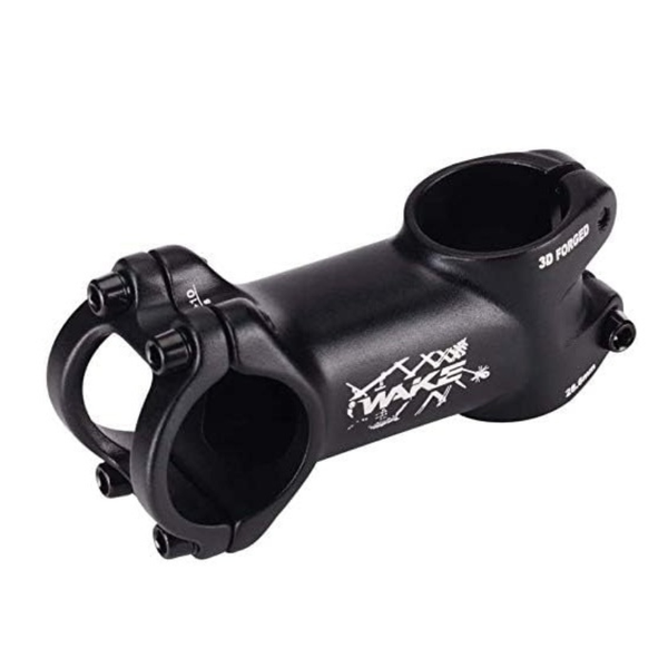 Wake 3D Forged Alloy Bicycle Stem 10 degree Black 60mm
