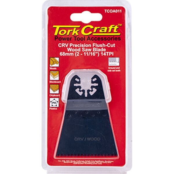 Tork Craft Quick Change Flush Cut Wood Saw Blade 68mm(2-11/16")14Tpi Crv