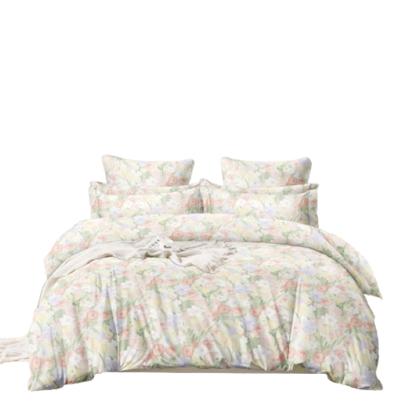 Linen Boutique-Duvet Cover 200TC 3Pieces Set-WhiteWildFlower