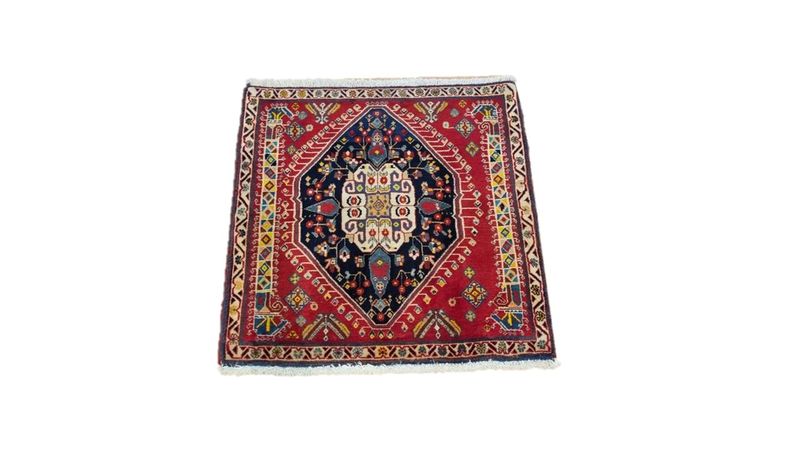 Very Fine Persian Qashqai Carpet 60cm x 60cm Hand Knotted