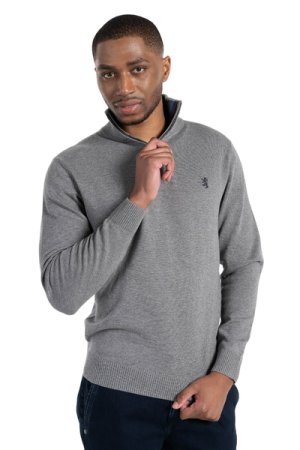Pringle of Scotland Grey Sweater 1/4 Zip Knitwear
