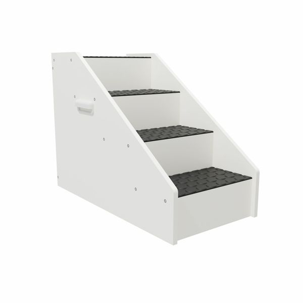 Pet Stairs | Dog Steps for Small &amp; Medium Dogs | White Melamine
