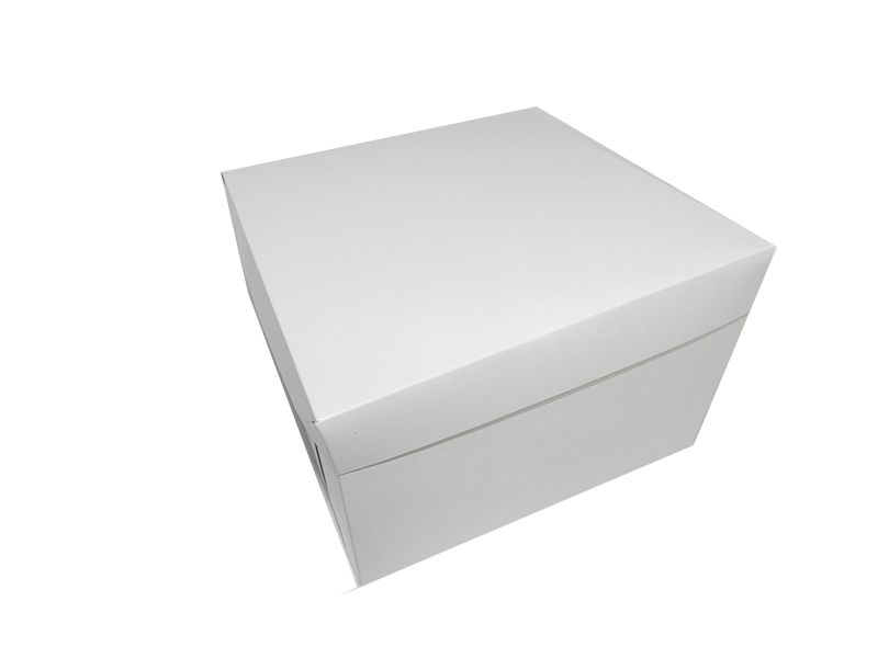Culpitt White Square Cake Box with Lid - Pack of 50 - Assorted Sizes