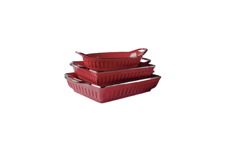 3 Piece Fluted Bakeware Set