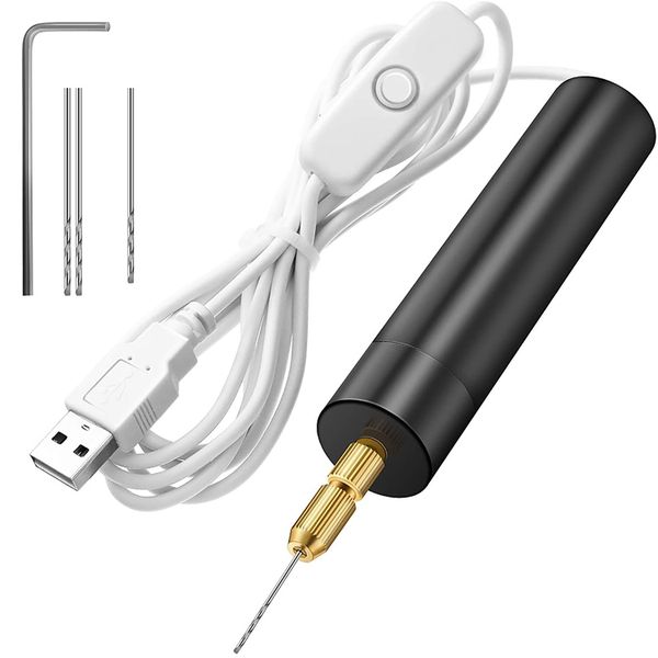 Handheld mini drill set, DIY electric USB drill wood carving tool