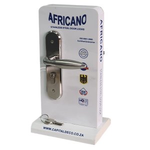 Africano Chrome Premium Door Handle &amp; Lock Set MA0704