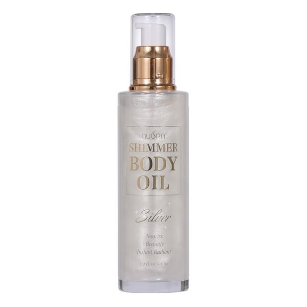 Nuspa Shimmer Body Oil 100ml - Illuminate, Fast-Absorbing, Body Highlighter