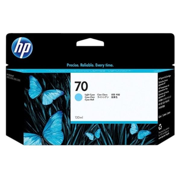 HP 70 Light Cyan Ink Cartridge (130 mL) for Designjet Z Series