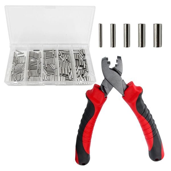 Camping Single Barrel Fishing Line Sleeve &amp; Crimping Pliers Set 0f 251