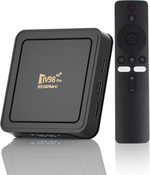 8K Ultra HD Streaming TV Box, Android 14.0-2.4/5G Wi-Fi 2GB RAM, 16GB ROM