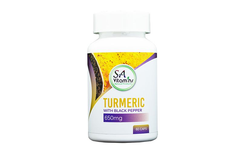 SA Vitamins Turmeric with Black Pepper - 60 Capsules