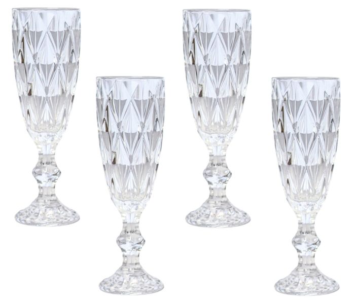 Verge Clear Champagne Glass - 150ml - 4 Pack