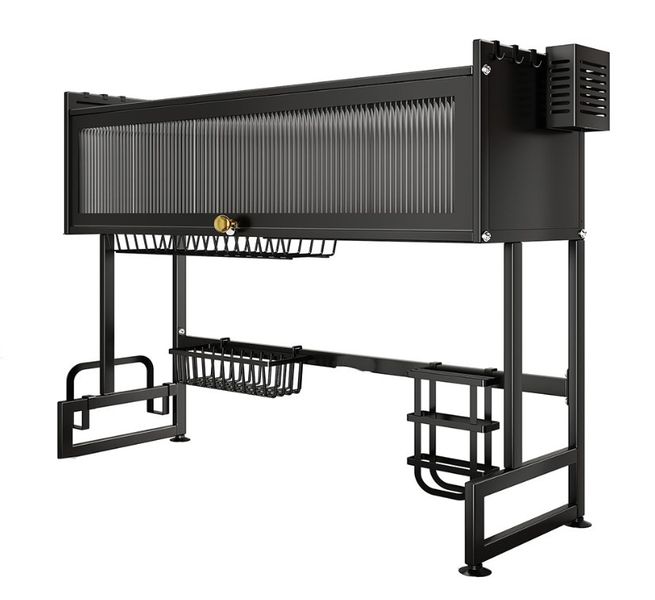 3 Tier Carbon Steel Over-Sink Kitchen Organizer for Cutlery