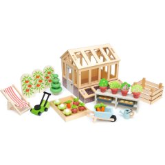 Tender Leaf Wooden Greenhouse And Garden Set