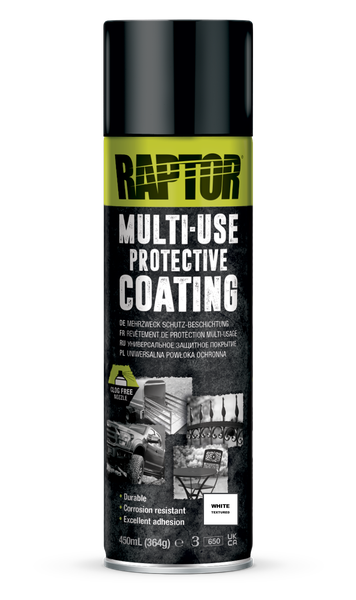 Raptor 1K WHITE - Multi Use Protective Coating Aerosol 450ml