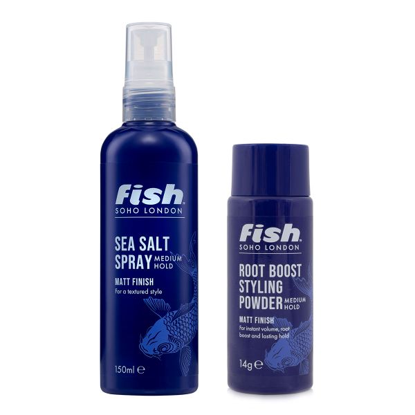 Fish The Volume &amp; Texture Duo - Sea Salt Spray &amp; Root Boost Styling Powder