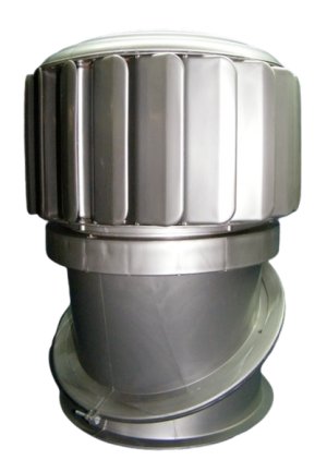 240mm RoofWhirlys4Africa Roof Mounted Wind Turbine Ventilator - Silver