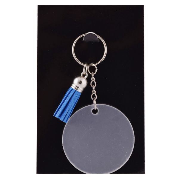 Marco Acrylic Keychain with Tassle - Blue [5 Pack]