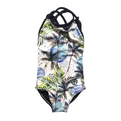 StrutActive Tropic Palm Strappy Swim Suit Costume for Girls | Made in SA