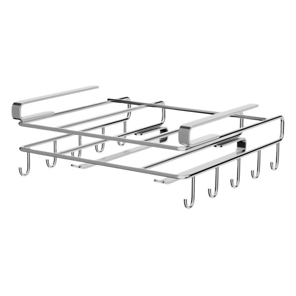 ZB Silver - Single-Tier Hooked Under-Cabinet Shelf