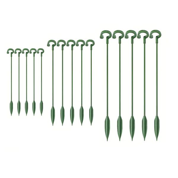 15 Piece Plant Support Stakes Garden Floral Flower Sticks Single Stem Support