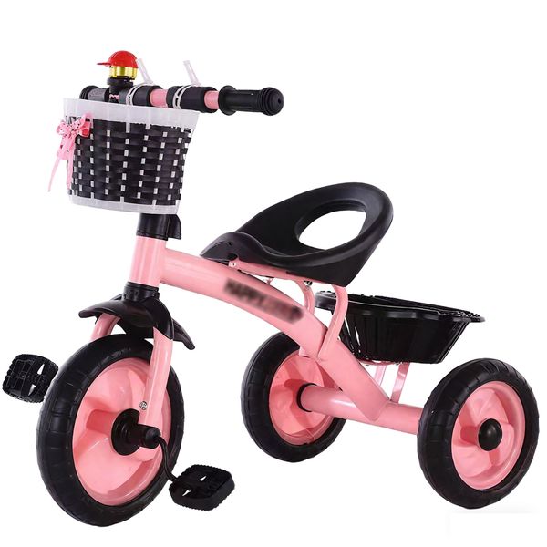 Tricycle Toddler Bike Baby Balance Bike with Foldable Front Footrest