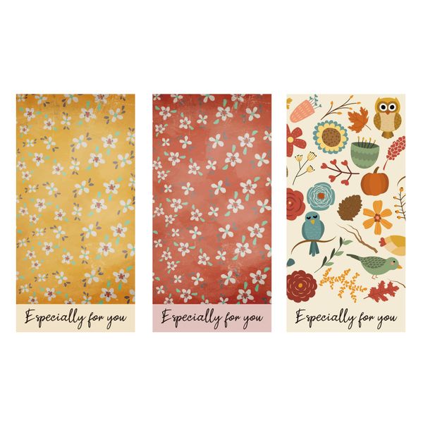 Sweet Package 10cmx5cm Floral Sticker -150, 300, 450 PCS Stickers Packaging