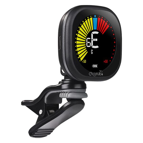 Clip-on Tuner with Color Screen - Rechargeable, 360 Rotating, USB-C