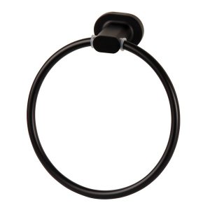 Wildberry Round Towel Ring - Matte Black
