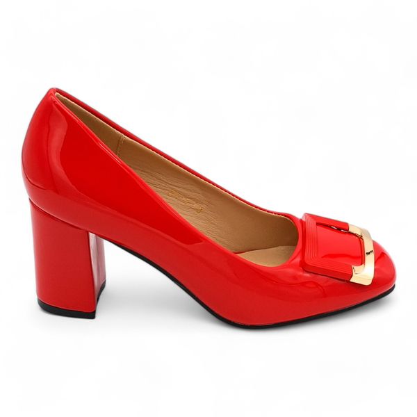 TTP Women Patent PU Block Heels JSF15-1