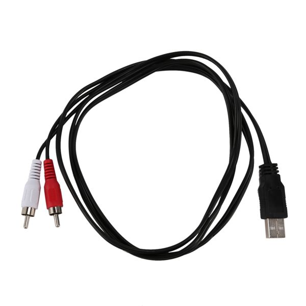 1.5M Usb A Male To 2X Phono Av Cable Tv Aux Audio Video Adapter