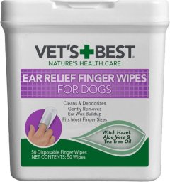 Vet's Best - Ear Relief Finger Wipes for Dogs 50 pack