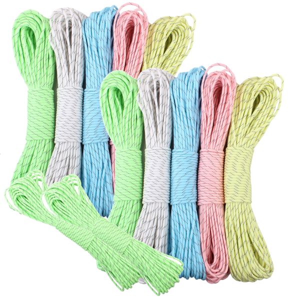 Camping Paracord 12 x 1M Luminous Reflective